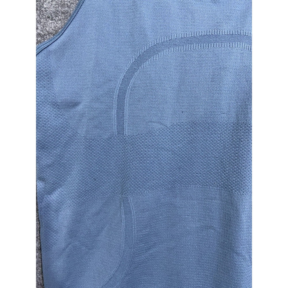 Lululemon Shirt Women 10 Blue Swiftly Tech Strappy Tank Top Athleisure Run SNAGS - Picture 3 of 7